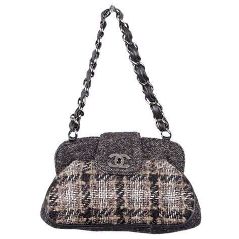 chanel tweed bucket bag|Chanel tweed bag for sale.